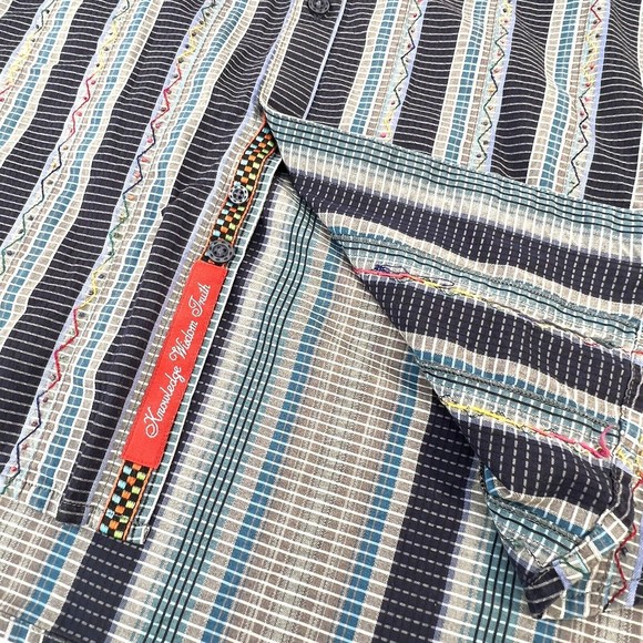 Robert Graham Long Sleeve Knowledge Wisdom Truth Mens L Flip Cuff StripeRainbows - Picture 2 of 16